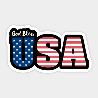 God Bless USA Sticker